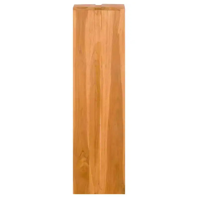 Libreria in Legno Massello di Teak, Organizzatore a 2 Ripiani Autoportante Stile Retrò, 30x30x110 cm