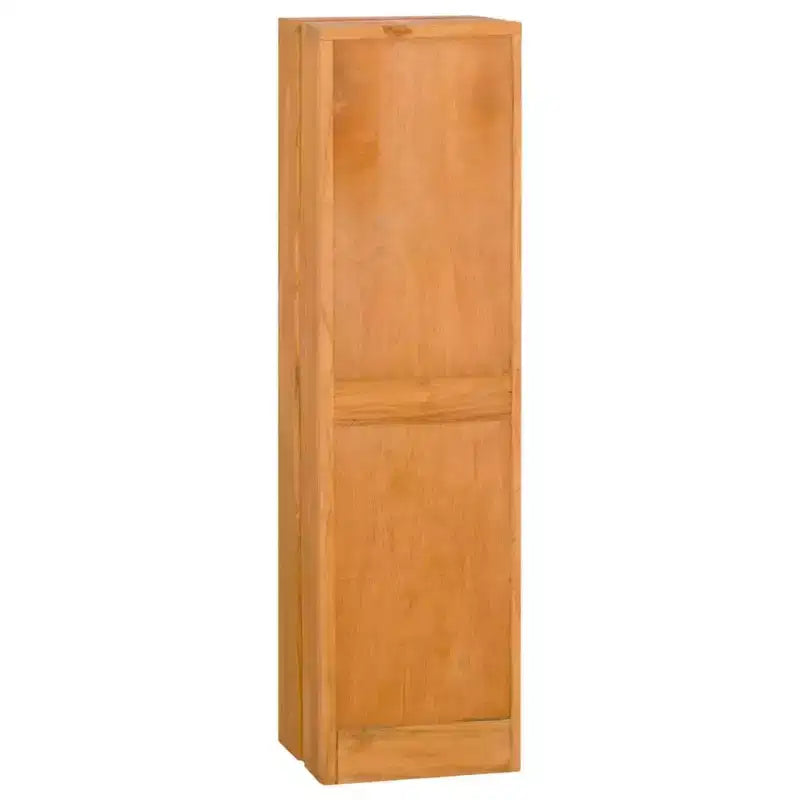 Libreria in Legno Massello di Teak, Organizzatore a 2 Ripiani Autoportante Stile Retrò, 30x30x110 cm