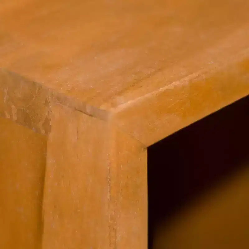 Libreria in Legno Massello di Teak, Organizzatore a 2 Ripiani Autoportante Stile Retrò, 30x30x110 cm