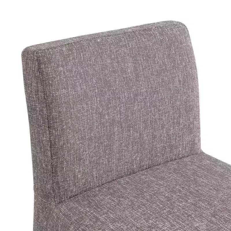 Sgabello in Tessuto Testurizzato Lino Gramercy Brown