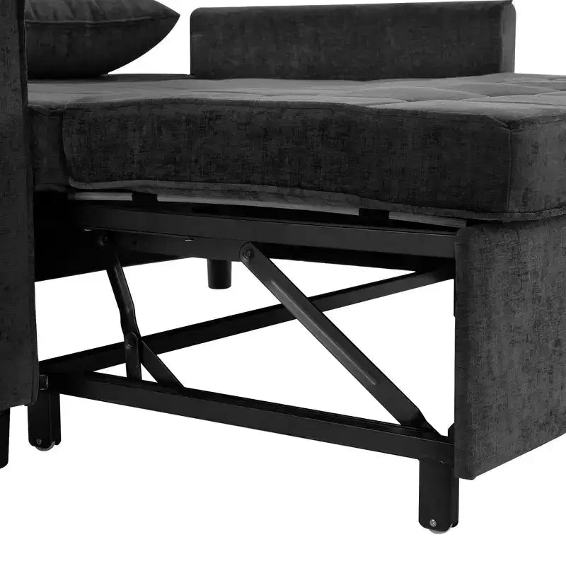 Comodo divanetto in ciniglia con divano letto estraibile
