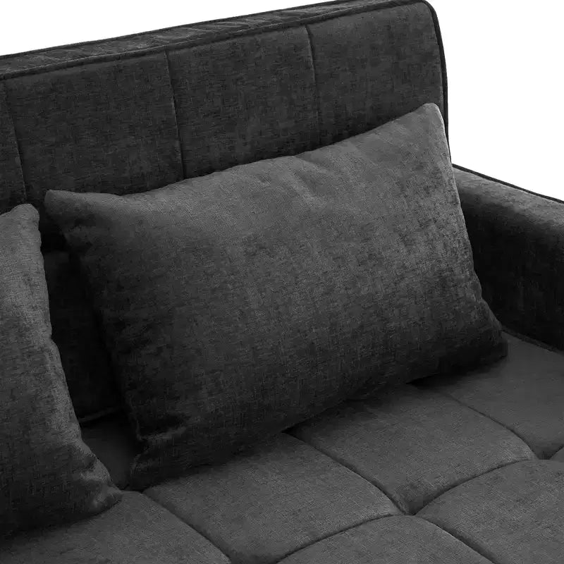 Comodo divanetto in ciniglia con divano letto estraibile