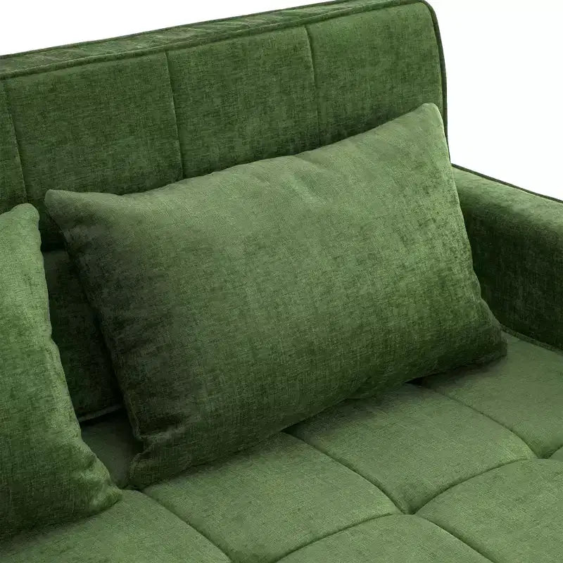 Comodo divanetto in ciniglia con divano letto estraibile