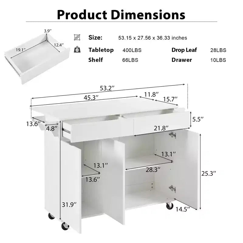 Specchio 2-in-1 da parete, mobiletto da 76 cm con ripiano regolabile, organizer per camera da letto