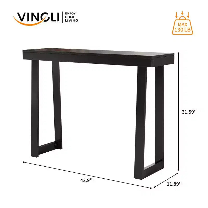 Consolle moderna in legno massello per ingresso o corridoio