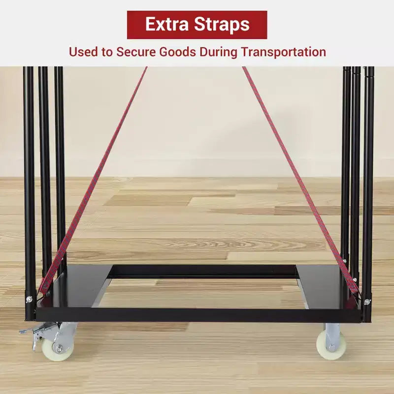 Carrello per cartongesso con pianale, carrello a piattaforma in acciaio resistente con capacità di 680 kg e 4 ruote, carrello pieghevole multiuso per cartongesso, legname, materassi