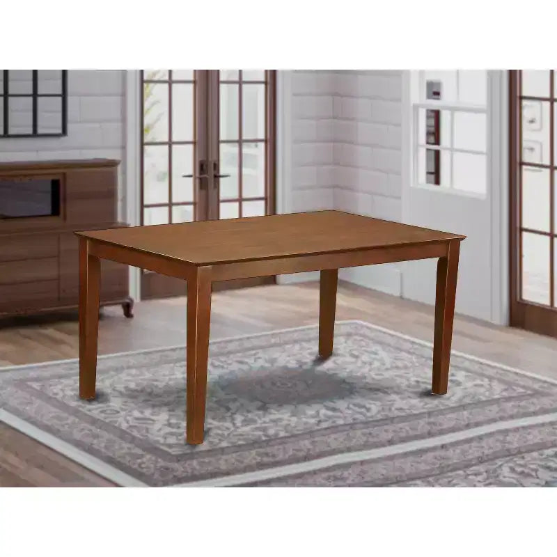 Tavolo da pranzo rettangolare con piano in legno massello, 36" x 60"