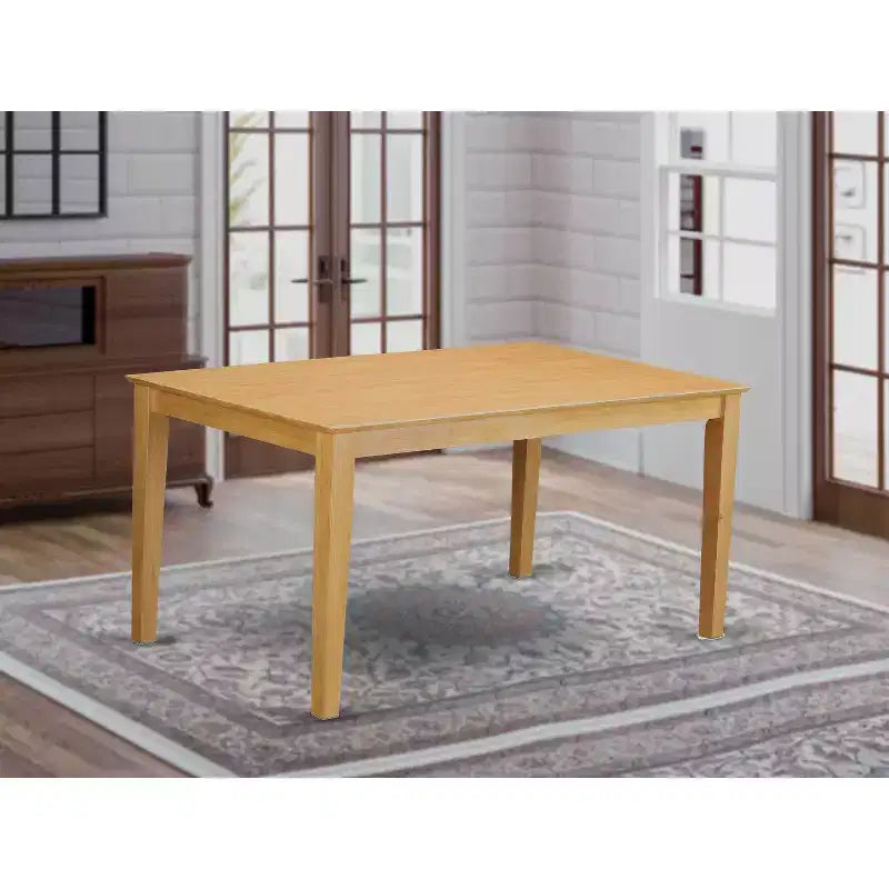 Tavolo da pranzo rettangolare con piano in legno massello, 36" x 60"
