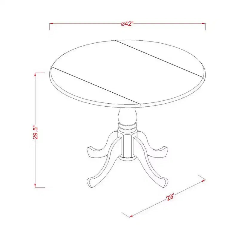 Tavolo da pranzo in legno di gomma con due prolunghe a ribalta da 23 cm, design salvaspazio