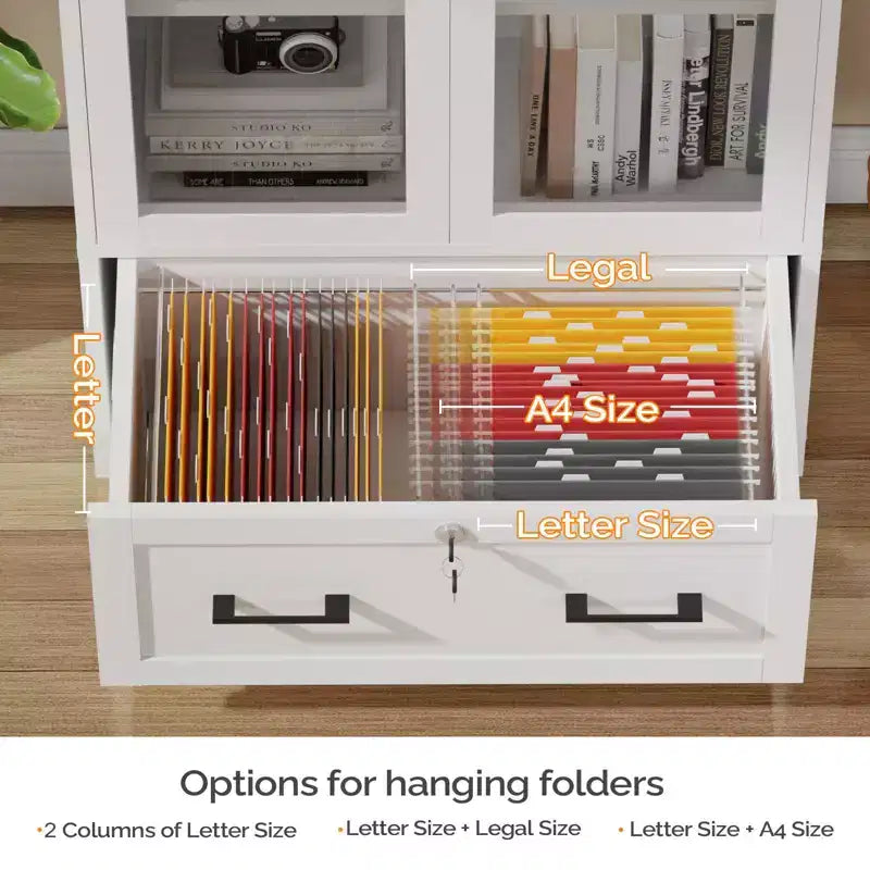 Classificatore 1 cassetto in MDF bianco, 75 cm L