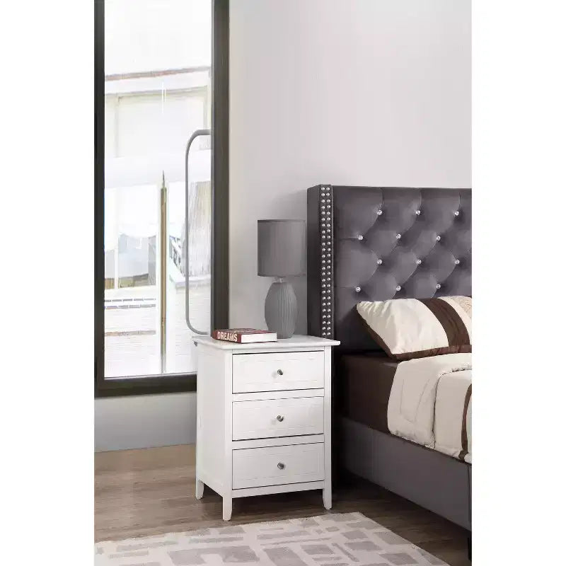 Comodino rettangolare in legno per soggiorno e camera da letto