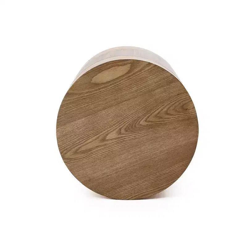 Tavolino Rotondo da 50 cm con Design Bicolore Effetto Legno, Tavolino Moderno per Soggiorno e Camera da Letto