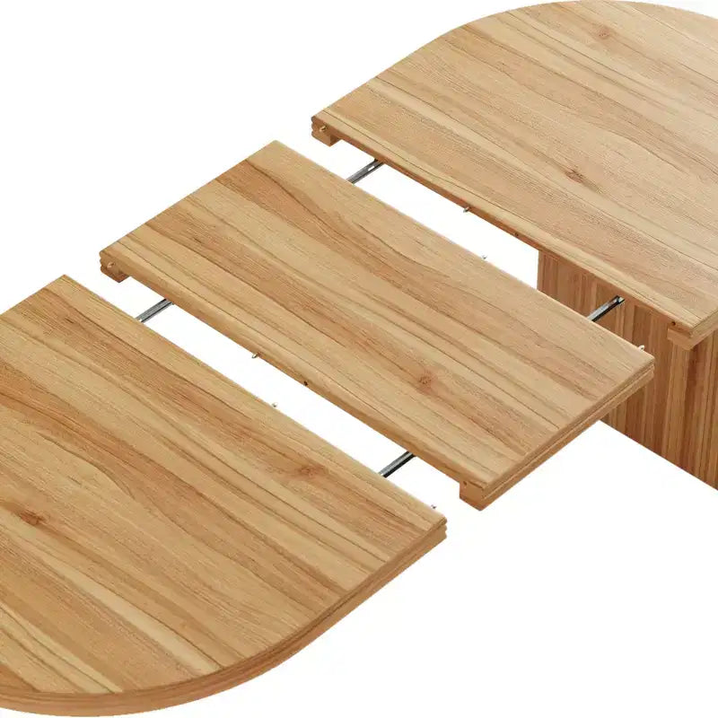 55.12-70.87Tavolo da pranzo moderno allungabile con prolunghe rimovibili, tavolo in stile moderno di metà secolo, adatto per sale da pranzo