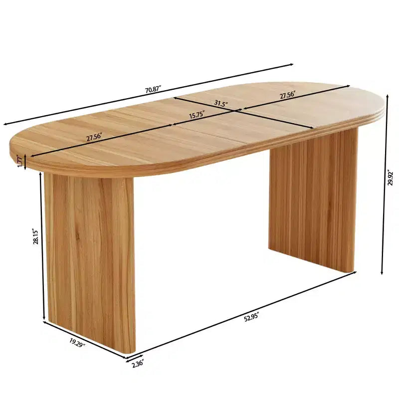 55.12-70.87Tavolo da pranzo moderno allungabile con prolunghe rimovibili, tavolo in stile moderno di metà secolo, adatto per sale da pranzo