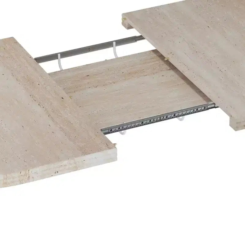55.12-70.87Tavolo da pranzo moderno allungabile con prolunghe rimovibili, tavolo in stile moderno di metà secolo, adatto per sale da pranzo