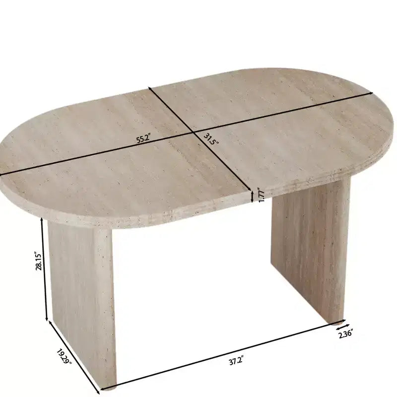 55.12-70.87Tavolo da pranzo moderno allungabile con prolunghe rimovibili, tavolo in stile moderno di metà secolo, adatto per sale da pranzo