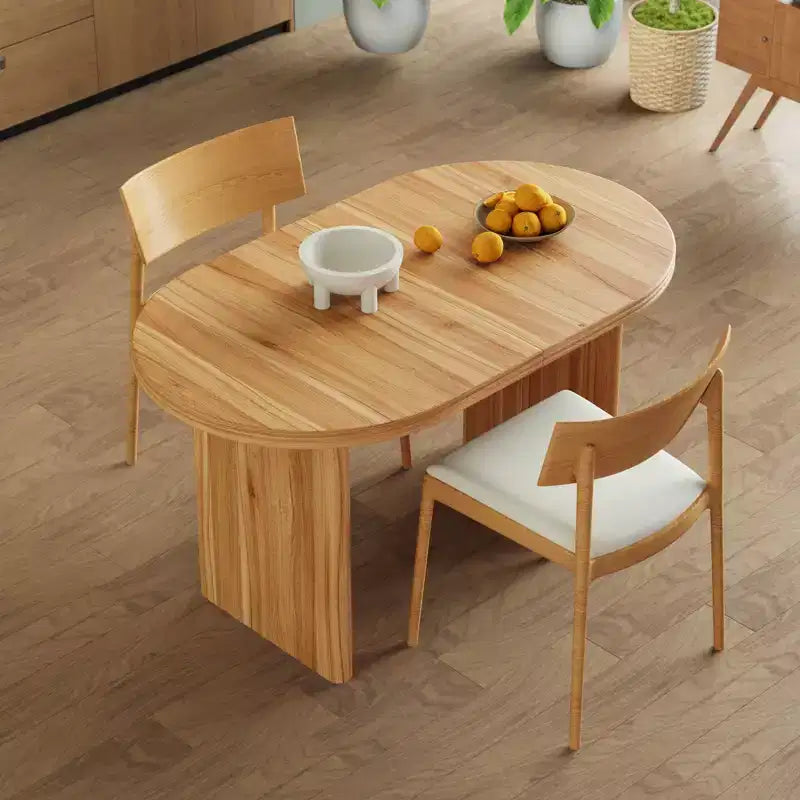 55.12-70.87Tavolo da pranzo moderno allungabile con prolunghe rimovibili, tavolo in stile moderno di metà secolo, adatto per sale da pranzo