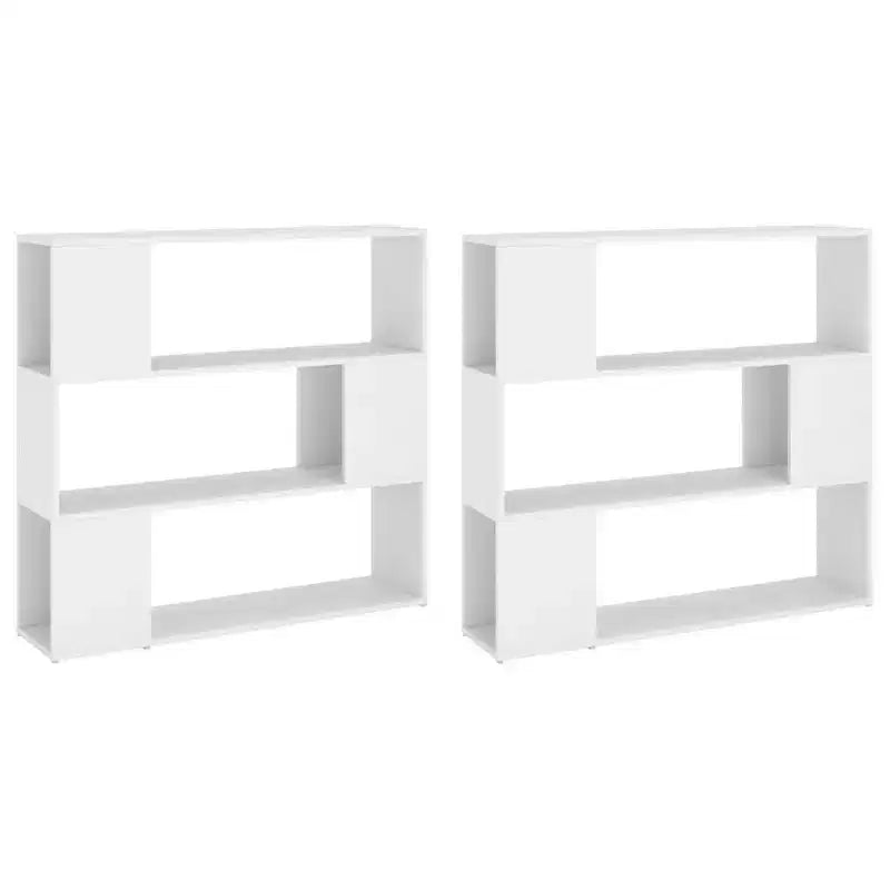 Libreria Divisoria, Legno Ingegnerizzato Bianco, 100x24x188 cm