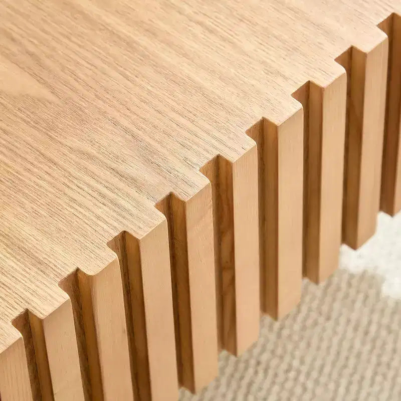 Tavolino Rotondo con Doppio Contenitore, Vano Nascosto e Piedini Regolabili, Legno Naturale, 80 cm