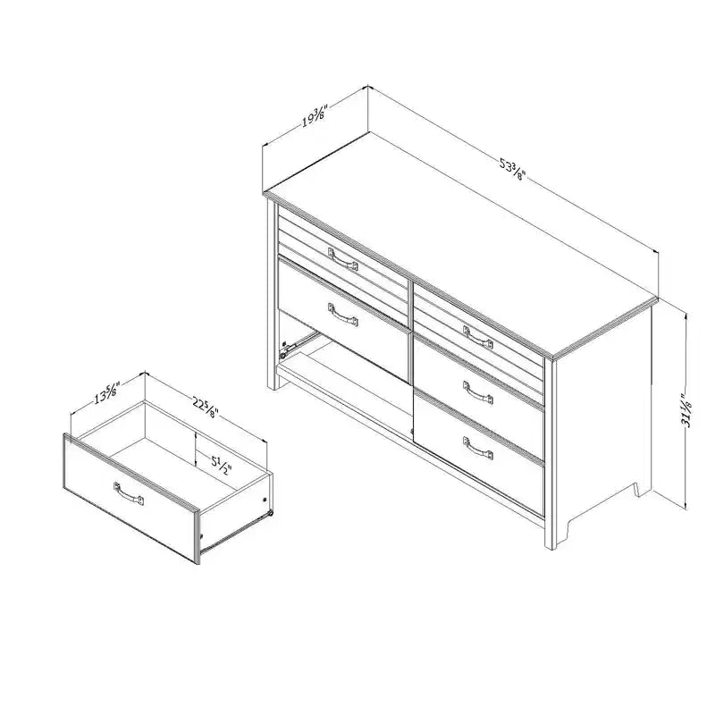 Cassettiera doppia a 6 cassetti Asten