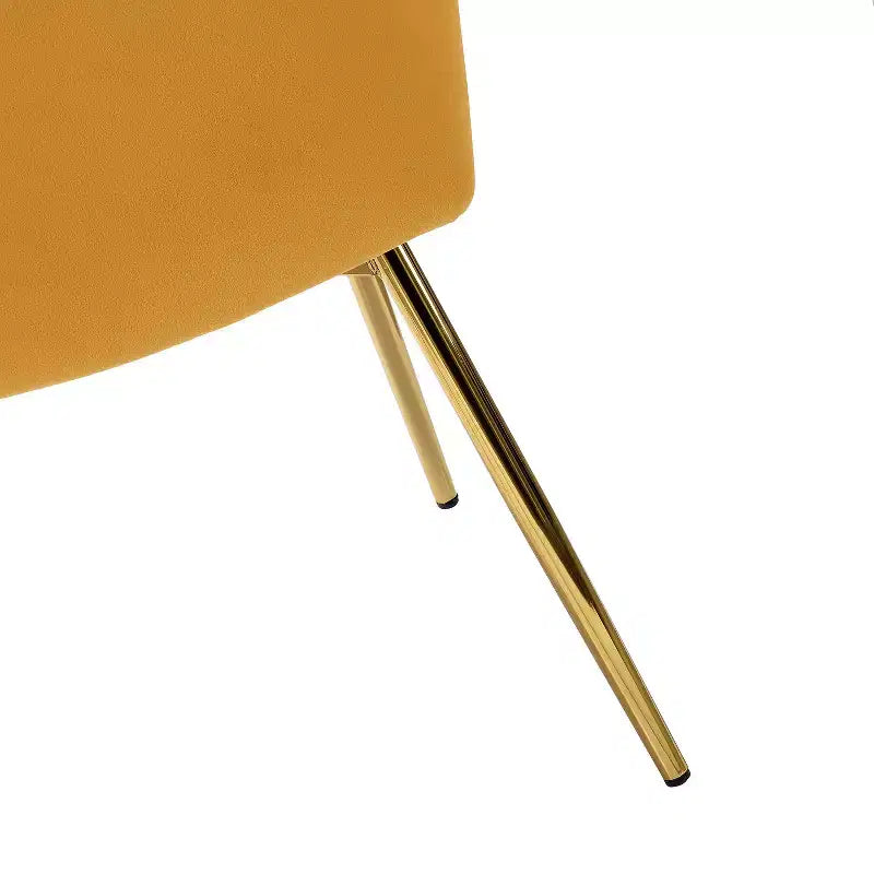 Sedia Emma con gambe in metallo, sedia d'accento in velluto per soggiorno e camera da letto